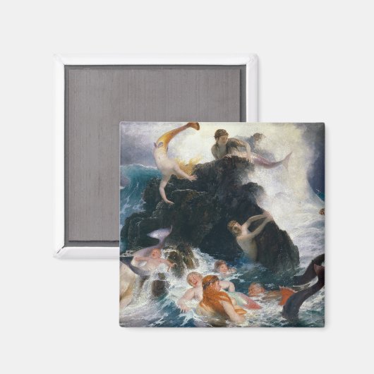 Spiel der Nereiden, 1886 von Arnold Bocklin Magnet (Vorderseite/Rückseite)