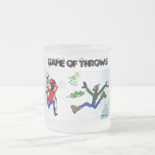 Spiel der Pfeile, mattierte Tasse aus Glas. (Mittel)