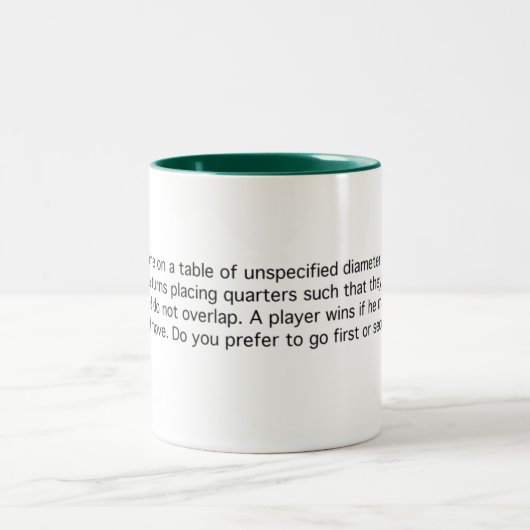 Spiel der Viertel Zweifarbige Tasse (Mittel)