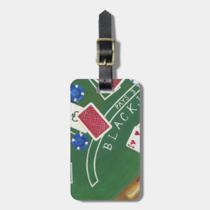 Spiel des Blackjacks mit Chips von Chariklia Zarri Gepäckanhänger