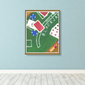 Spiel des Blackjacks mit Chips von Chariklia Zarri Leinwanddruck (Insitu (Holzboden))