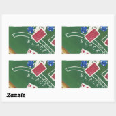 Spiel des Blackjacks mit Chips von Chariklia Zarri Rechteckiger Aufkleber (Blatt)