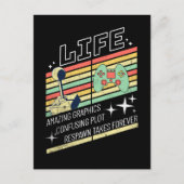 Spiel des Lebens Funny Retro Gamer Postkarte (Vorderseite)