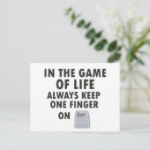 Spiel des Lebens Postkarte (Stehend Vorderseite)