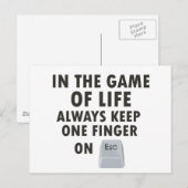 Spiel des Lebens Postkarte (Vorne/Hinten)