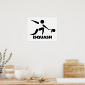 Spiel des Squash iSquash-Logos Poster (Küche)