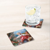 Spiel des Tags, Fragonard Rechteckiger Pappuntersetzer (Vor Ort)