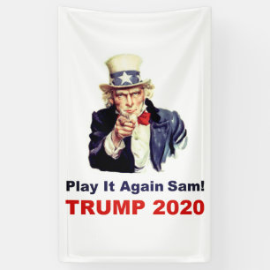 Spiel des Trumpf-2020 es wieder Sam populär Banner
