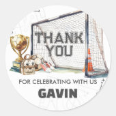 Spiel Ein Fußballjungen-Geburtstag Runder Aufkleber (Vorderseite)