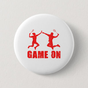 Spiel Ein Grafik Badminton Spieler Shuttle Sport S Button