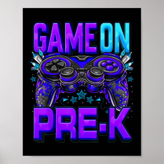 Spiel Ein Pre-k-Shirt Zurück Zur Schule Pre-k-Stuf Poster