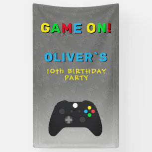 Spiel ein Videospiel-Controller Gaming-Geburtstags Banner