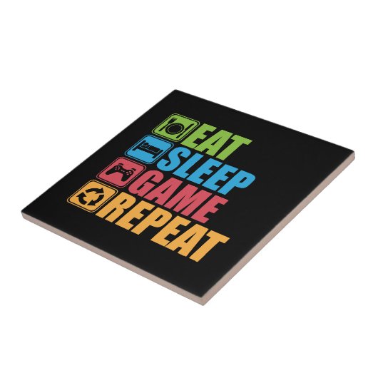 Spiel - essen Sie, schlafen Sie, Spiel, Fliese (Seite)