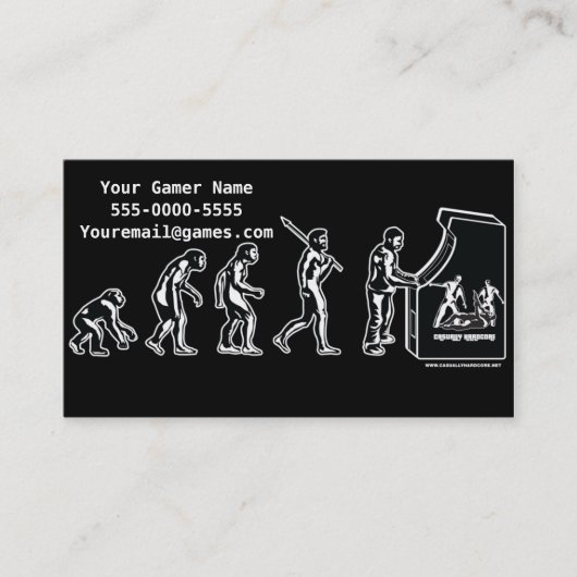 Spiel-Evolutiongamer-Geschäfts-Karten Visitenkarte (Vorderseite)