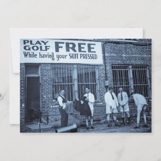 Spiel-Golf frei (beim Lassen Ihres Anzugs drücken) Einladung (Vorderseite)