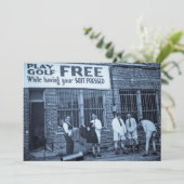 Spiel-Golf frei (beim Lassen Ihres Anzugs drücken) Einladung (Stehend Vorderseite)