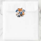 SPIEL HART ZIEL FUCHS FUSSBALL AUFKLEBER (Tasche)
