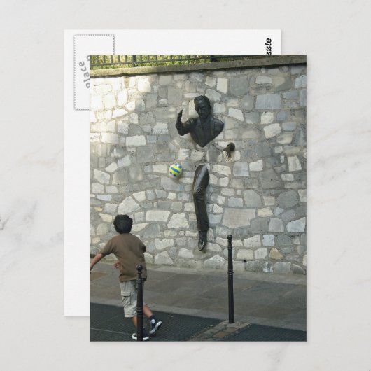 Spiel in Montmartre Postkarte (Vorne/Hinten)