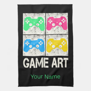 Spiel Kunst Vintage Gamepad Retro Controller Gamer Geschirrtuch
