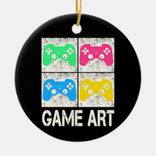 Spiel Kunst Vintage Gamepad Retro Controller Gamer Keramik Ornament