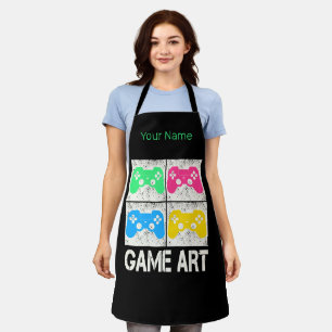 Spiel Kunst Vintage Gamepad Retro Controller Gamer Schürze