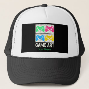 Spiel Kunst Vintage Gamepad Retro Controller Gamer Truckerkappe