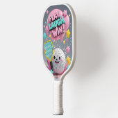 Spiel. Lachen. Gewinnen! - Minimal Kawaii Pickleba Pickleball Schläger (Links)