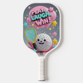 Spiel. Lachen. Gewinnen! - Minimal Kawaii Pickleba Pickleball Schläger
