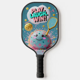 Spiel. Lachen. Gewinnen! - Minimal Kawaii Pickleba Pickleball Schläger