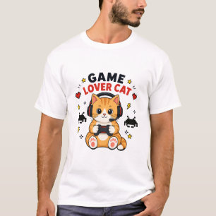 Spiel Liebhaber Katze Niedlich Gamer Katze Gaming T-Shirt