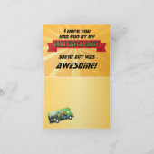 Spiel-LKW-Party danken Ihnen Mitteilungskarten (Innenseite)