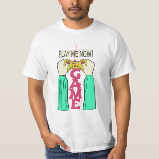 Spiel mich jetzt – Retro-Gamecontroller-Design T-Shirt (Vorderseite)