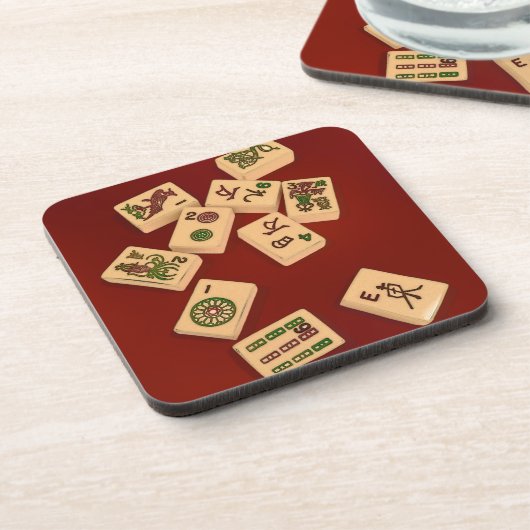 Spiel Milliamperestunde Jongg Untersetzer (Linke Seite)