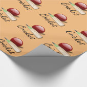 Spiel mit Cricket, beliebtes Design Geschenkpapier (Ecke)