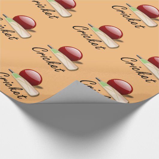 Spiel mit Cricket, beliebtes Design Geschenkpapier (Ecke)