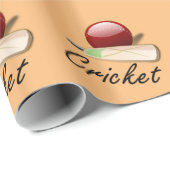 Spiel mit Cricket, beliebtes Design Geschenkpapier (Rolleneckpunkt)