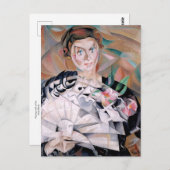 Spiel mit einem Lüfter von Alice Baille Postkarte (Vorne/Hinten)