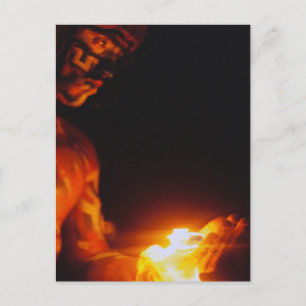 Spiel mit Feuer Postkarte