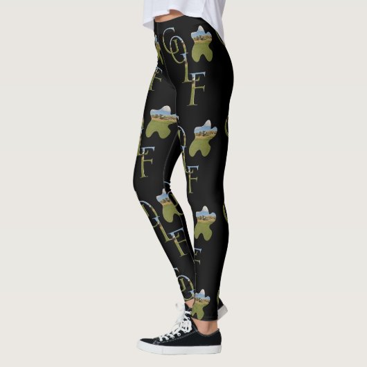 Spiel mit Golf-Logo mit Golfbild, Leggings (Links)
