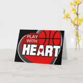 Spiel mit Herz-Basketball-Gruß-Karte Karte (Gelbe Blume)