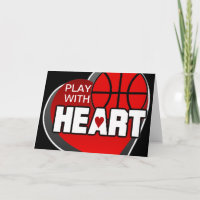 Spiel mit Herz-Basketball-Gruß-Karte
