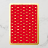 Spiel mit Kartenbeteiligung Gold Folieneinladung (Vorderseite)