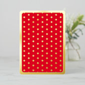 Spiel mit Kartenbeteiligung Gold Folieneinladung (Stehend vorne)