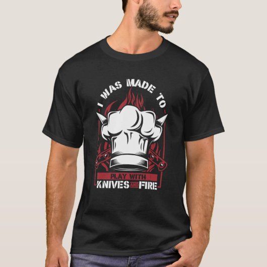 Spiel mit Messern und Koch T-Shirt (Vorderseite)