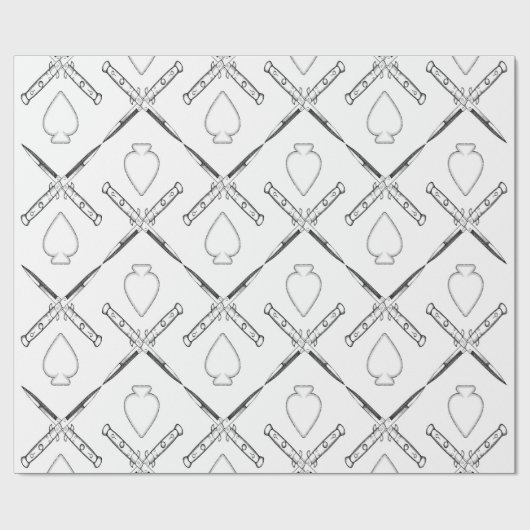 Spiel mit Messern V2 Geschenkpapier (Flach)