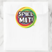 Spiel mit mir Kinderspielzeug Logo Runder Aufkleber (Tasche)