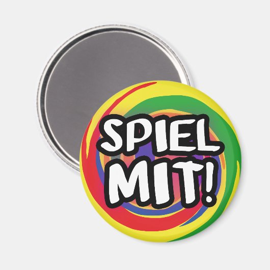 Spiel mit mir Magnet (Vorderseite/Rückseite)