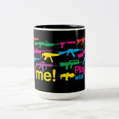 Spiel mit mir! Tasse - schwarz-multicolor (Mittel)