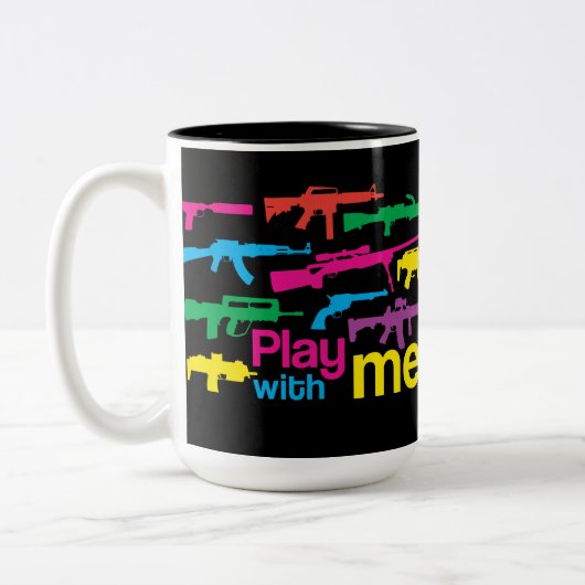 Spiel mit mir! Tasse - schwarz-multicolor (Links)