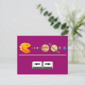 Spiel mit Planeten lustige Custom Postcard Postkarte (Stehend Vorderseite)
